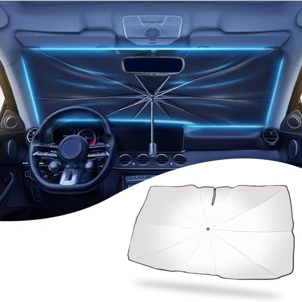 Car  Sun Shade Cover,Foldable and Storable with Opening Design Car Sun Shade Windshield,Block UV Rays and Keep The Interior of The Car Cool (Upgraded Opening Design)
