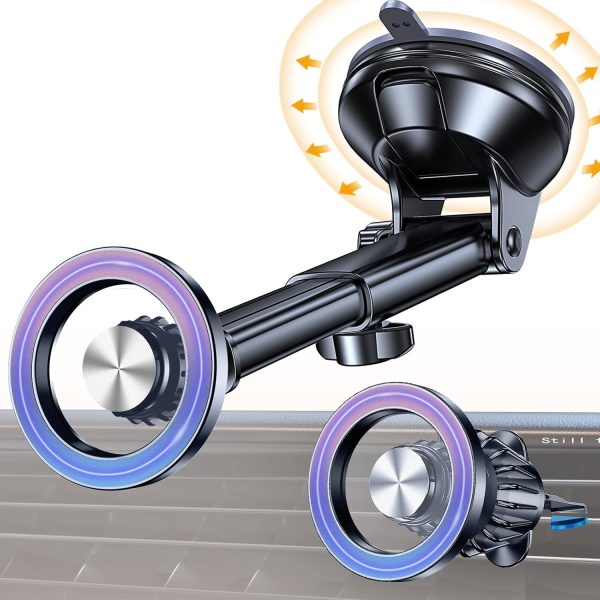 Car Mount【Windshield+Vent+Dash】Magnetic Phone Holder for Car Phone Holder Mount Cell Phone Holders for Your Car Accessories Suction Phone Mount for Car Truck Stand for iPhone 17 16