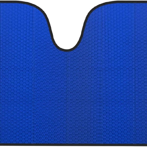 Accordion Blue Car Windshield Sun Shade - Car Sun Visor Sun Shade for Car Windshield - Car Window Shades for  & Truck - Dash Cover Sun Protection Window Shade Accessories - 58" x 24"