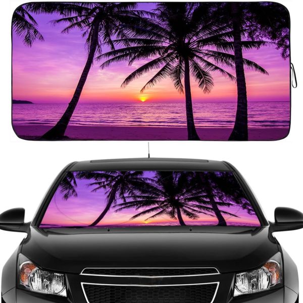 Car Windshield Sun Shade Foldable Cute Sun Windshield Shade for Car UV Protecion Heat Reduction Funny Car Cooling for  Car Accessories Cool Seats, Easy Fold